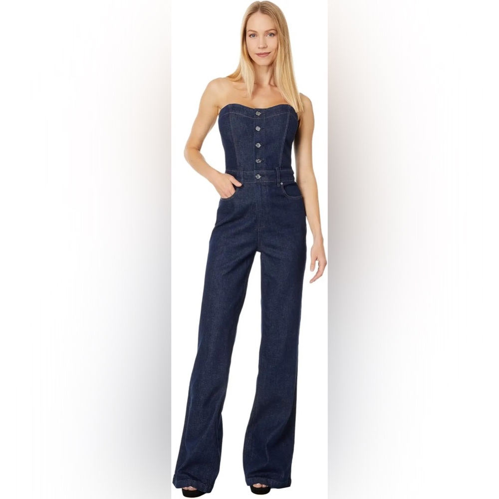 PAIGE Sansa  Blue Denim Jumpsuit